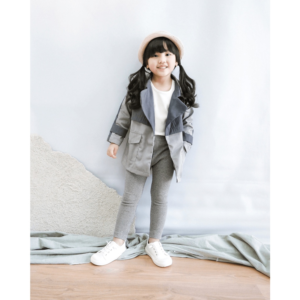 ODESA PARKA | Outer Anak | Jaket Parka Anak | Outer Anak Unisex | Cardigan Katun Premium | Cardigan Two Tone