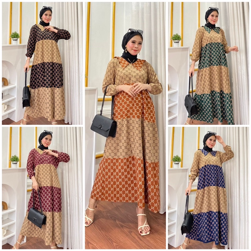 SAFINA MIDI DRESS / DRESS WANITA RAYON / BUSUI FRIENDLY