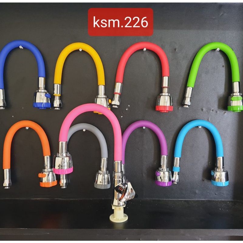 Kran Sink Meja Keran Angsa Cuci Piring Kran Sink Flexible Warna 2 Mode Pancuran Bahan Dasar Kuningan Vicenzzo