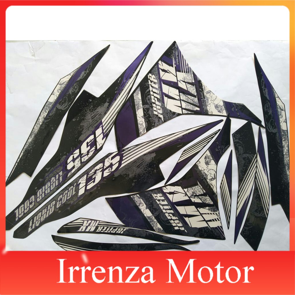 stiker striping yamaha jupiter mx 135 2013 hitam-ungu