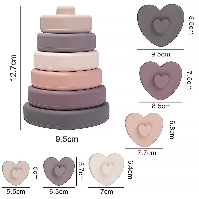 SILICONE STACKER TOY HEART - STAR