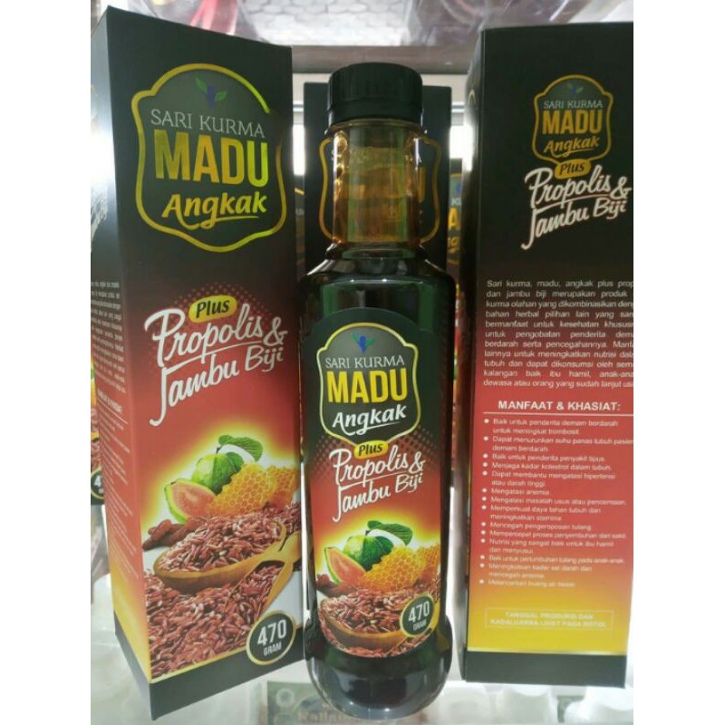 

SARI KURMA MADU ANGKAK PLUS PROPOLIS DAN JAMBU BIJI