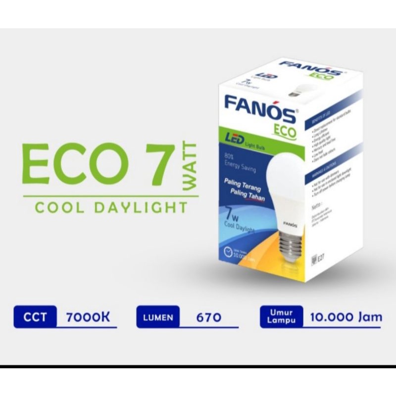 lampu LED fanos eco 7 watt