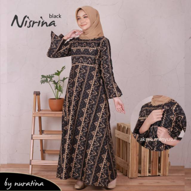 Baju Menyusui Gamis Nisrina by Nuratina