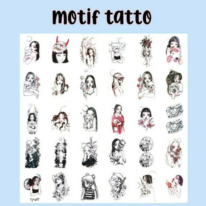 Tato Temporer Minimalis | Aesthetic Girl (Random)-2