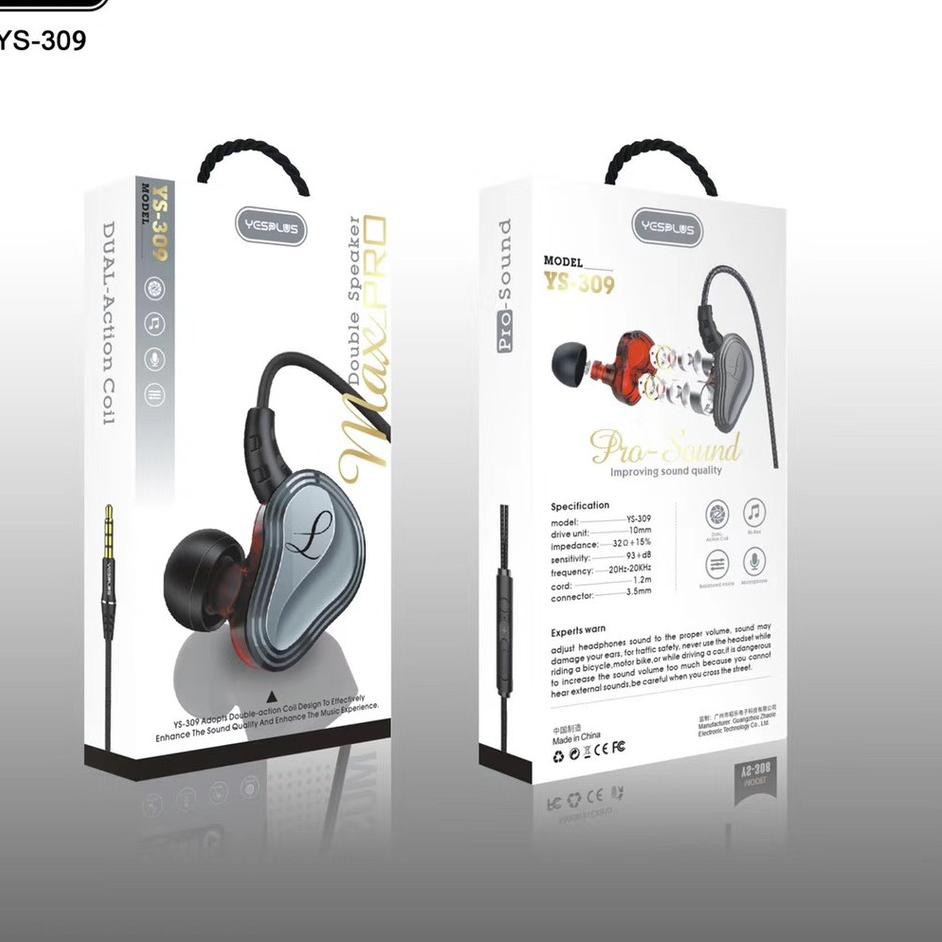 Terbaru.. YESPLUS headset Hifi volume original double horn  YS-309
