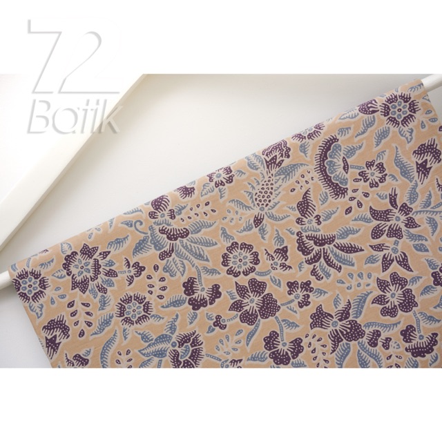 KAIN BATIK PREMIUM Bahan Katun Motif Kembang Warna Cream Kream Krem 729784 Cap 72 Jarik Jarit Samping Kebat Panjang Batik Katun Modern Premium Bahan Seragam Batik Pernikahan Kantor Keluarga Murah Kamen Jadi Batik Bali Lembaran