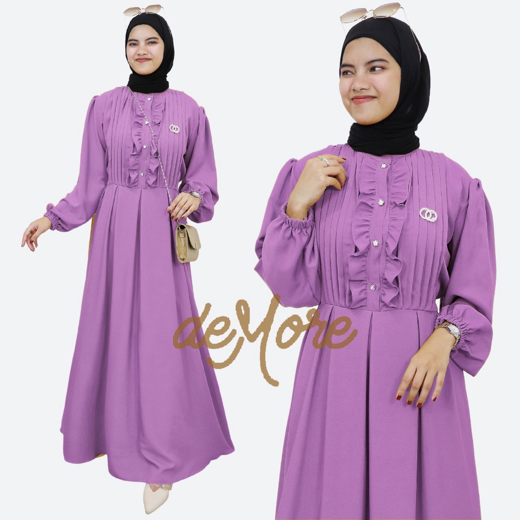 GAMIS REMPEL BUSUI RINJANI DRESS CRINCLE AIRFLOW PREMIUM SHAKILA DEMORE