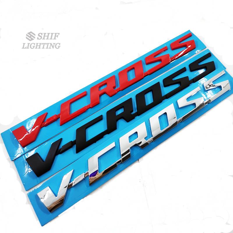 1pc Stiker Emblem V-CROSS Bahan ABS Untuk Bagasi Belakang Mobil ISUZU