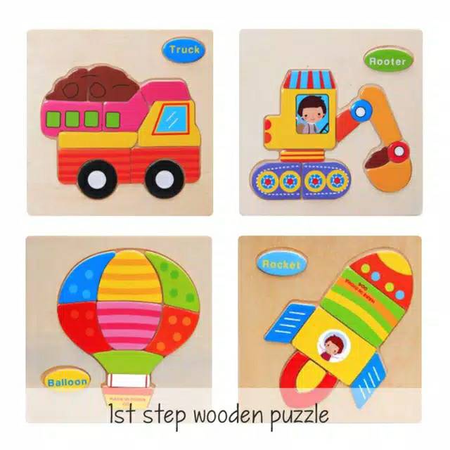 PROMO Mainan anak balita wooden puzzle kayu susun gambar Makassar