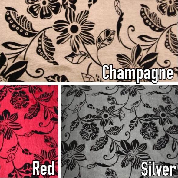 ➷ Bahan Kain Beludru Bludru Sofa / Jok / Kursi Motif Bunga Kembang - Malaga ♣