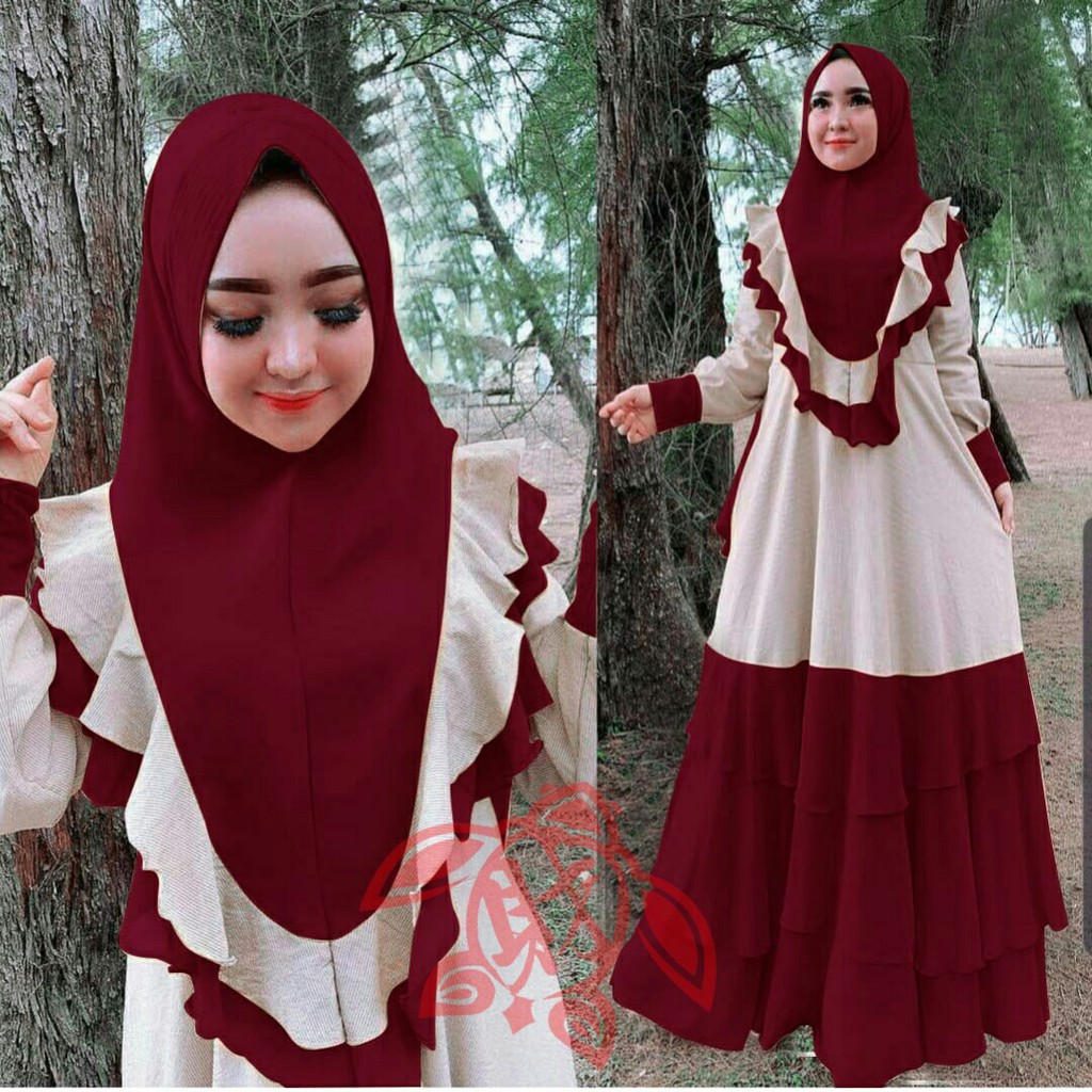 COD ✔ SYARI MAURAS / MAXI DRESS MAURAS / PAKAIAN MUSLIM WANITA / PAKAIAN HIJAB