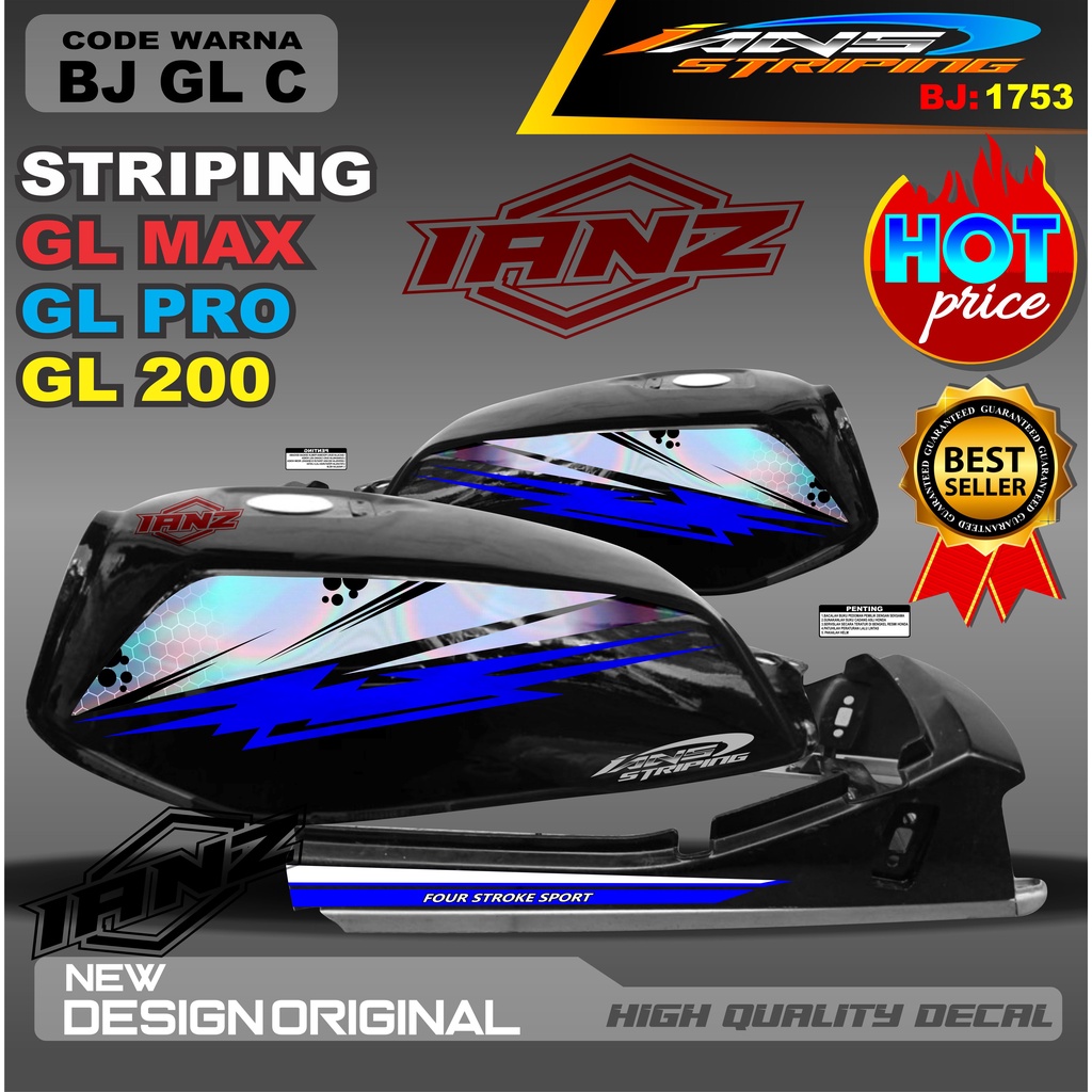 STRIPING HOLOGRAM GL NEW DESAIN /  STIKER GL MAX VARIASI HOLOGRAM / STIKER HOLOGRAM