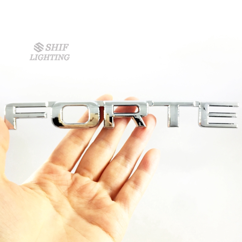 1 x ABS Chrome FORTE Letter Logo Car Auto Rear Trunk Emblem Badge Sticker Decal Replacement For KIA