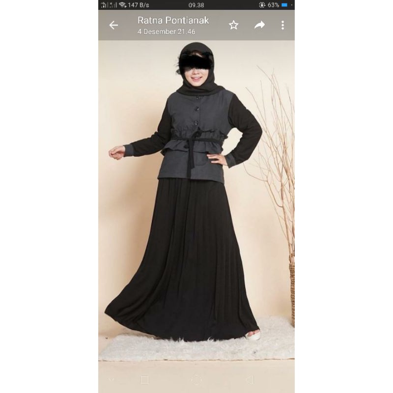 Gamis plisket hi fashion