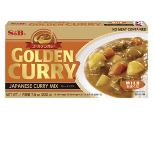 S&B Golden Curry Mild 220gram/ Golden Curry Mild/ S&B Golden Curry 220/Golden Curry 220