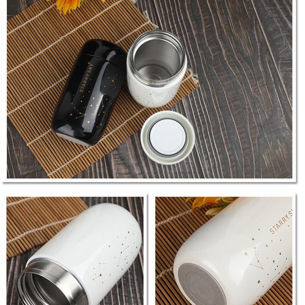 TOP Mug Kopi 200ml Couple Starry Sky Botol Air Anti Bocor