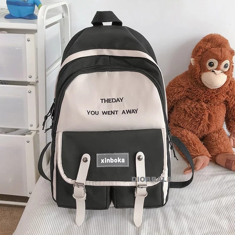 Diobrale - Tas Ransel Wanita Terbaru 2024 Fashion Kekinian Korean Style Sekolah SD SMP SMA Backpack Sekolah Murah Terlaris