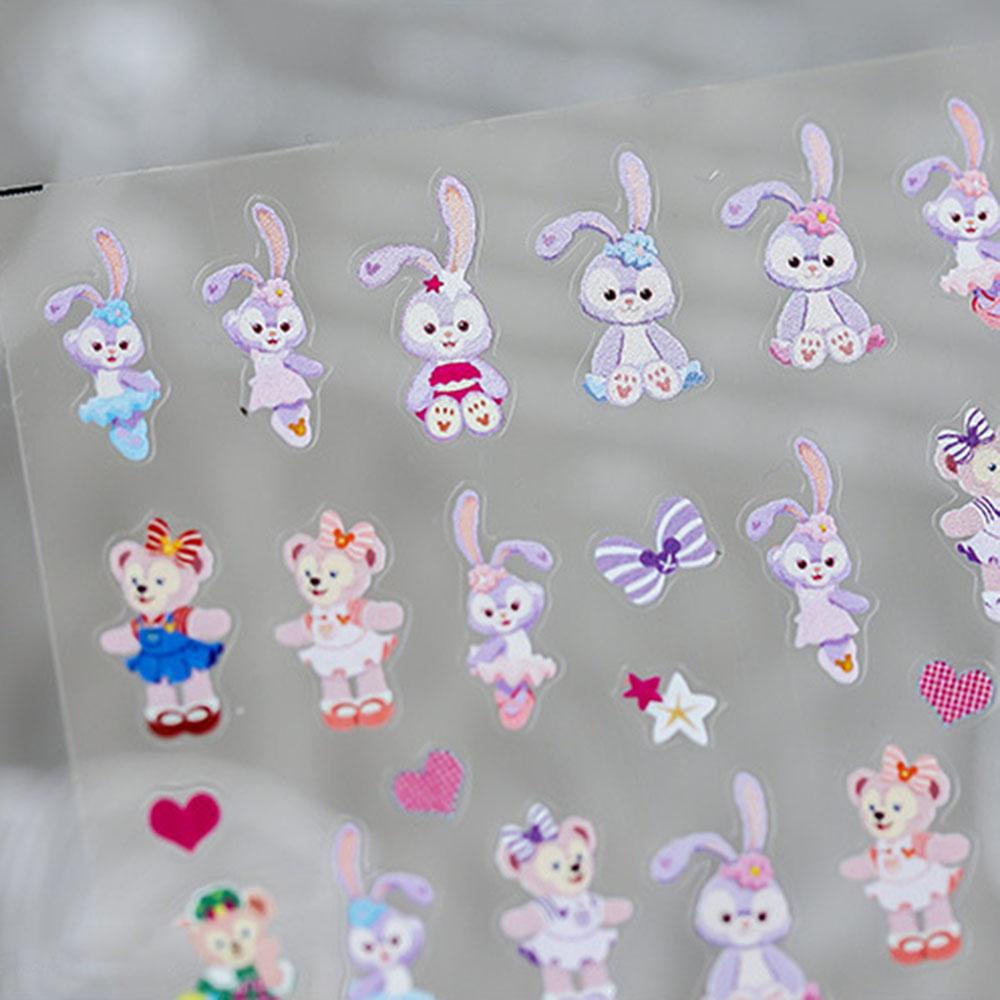 AUGUSTINA Agustina Stiker Nail Art Duffy Bear Sleepwalking Rabbit Slider Decal Manicure