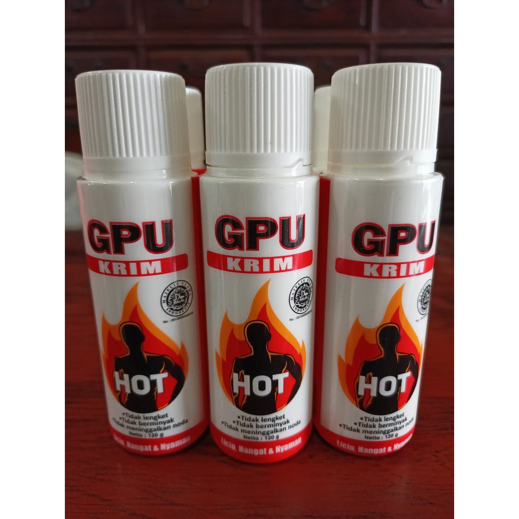 GPU KRIM HOT 120 Gr BOTOL OBAT GOSOK DAN PIJAT