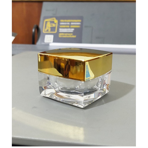 Pot Cream 10 g Gold Kotak Acrylic / Jar Cream/ Pot Gold/ Pot cream