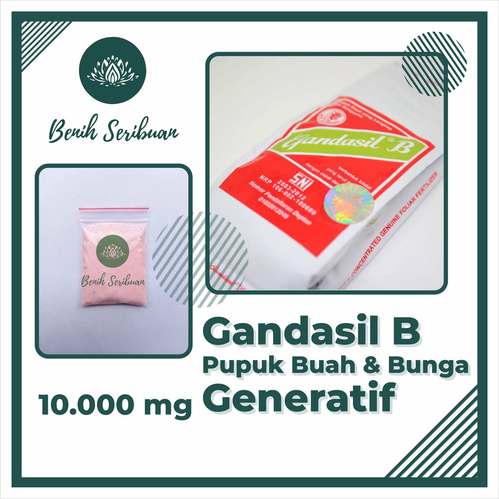 Gandasil B Pupuk Buah &amp; Bunga NPK Majemuk Generatif Nutrisi Perangsang Pembungaan Pembuahan Lengkap