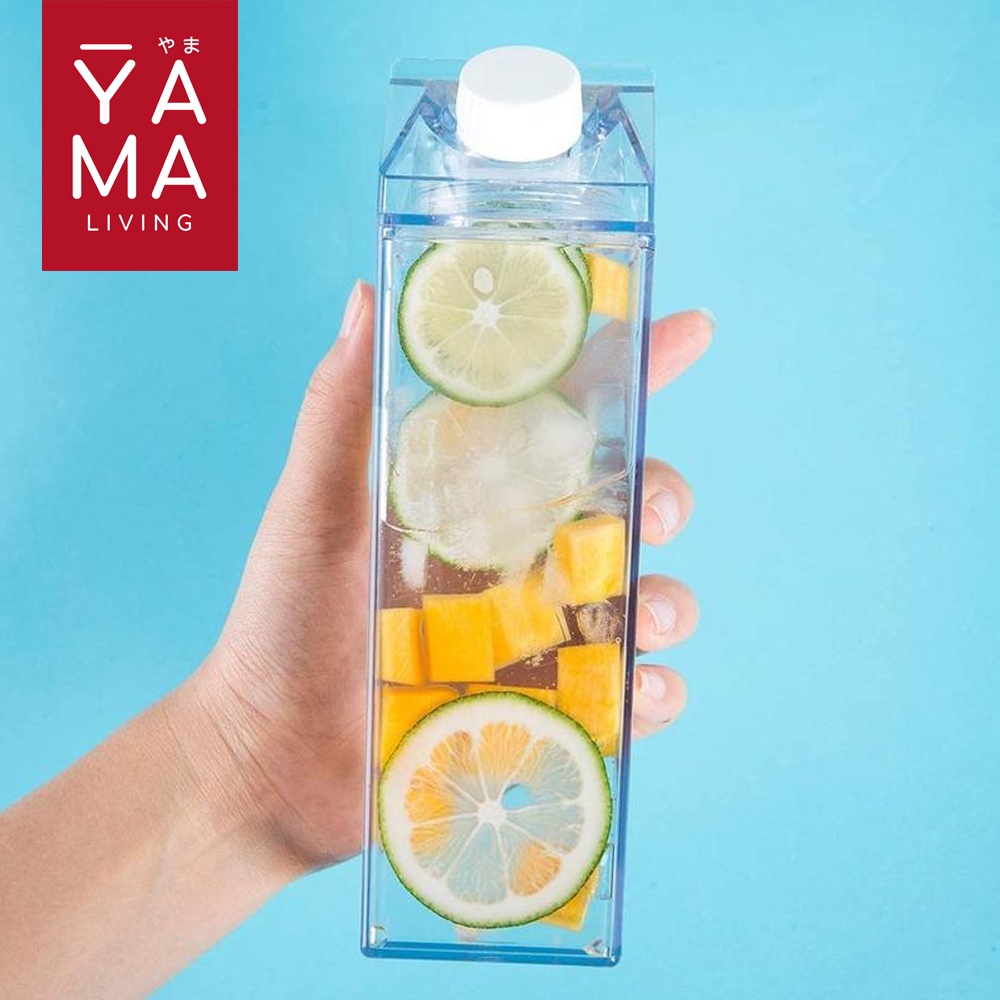 YAMA MIKURU Fridge Bottle Tumbler Botol Air Tempat Minum Kulkas Milk Carton Water BottleTransparent 500 1000 ml