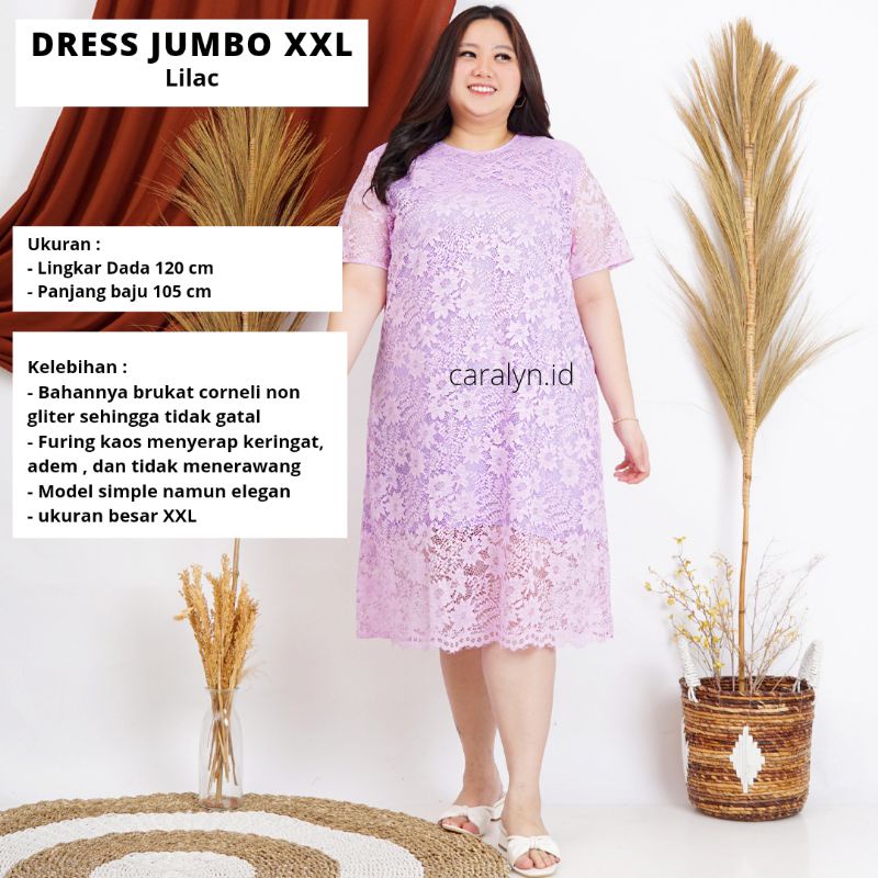 DRESS BRUKAT KONDANGAN BIGSIZE JUMBO XXL