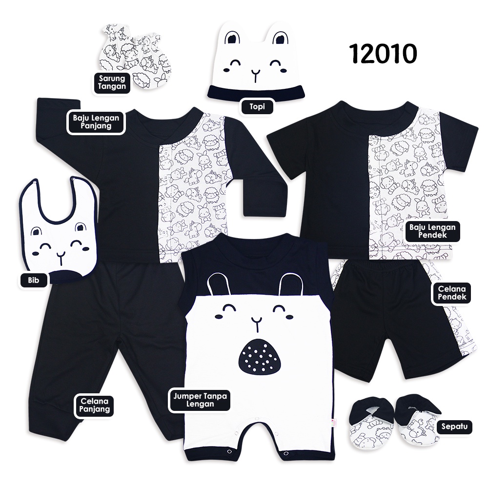 Kiddy Baju Set Bayi / Baby Gift Set / Hampers Bayi Besar / Kado Bayi / Kado Lahiran / Motif Landak Dan Bunny