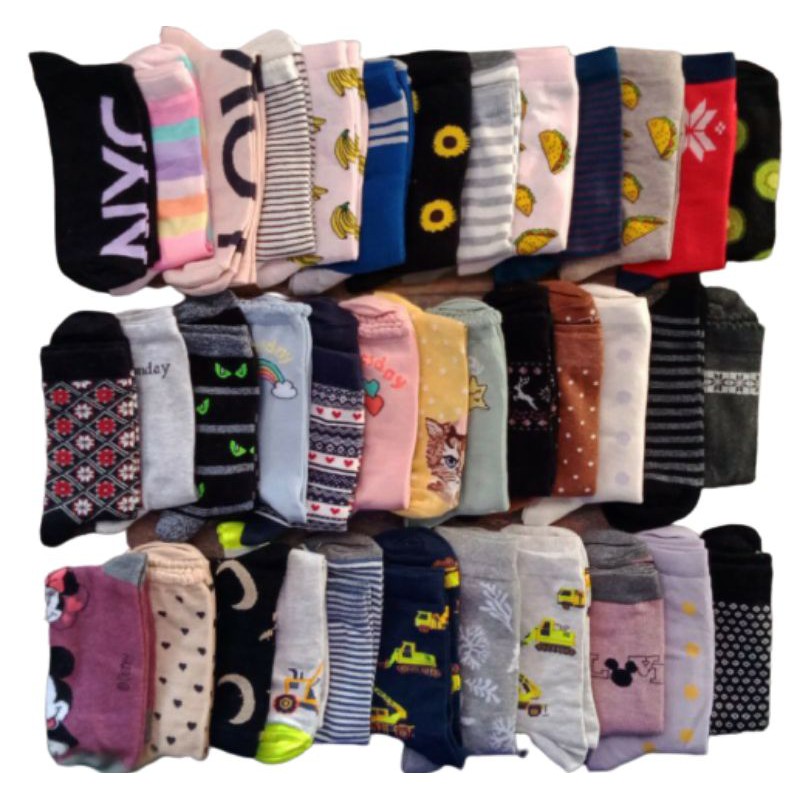 ( 6 PASANG ) KAOS KAKI MOTIF DEWASA PRIA/WANITA (RANDOM)