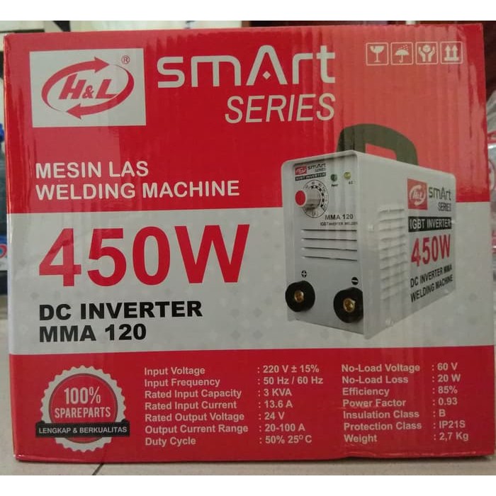 Mesin Las 450W HnL Smart Series MMA 120