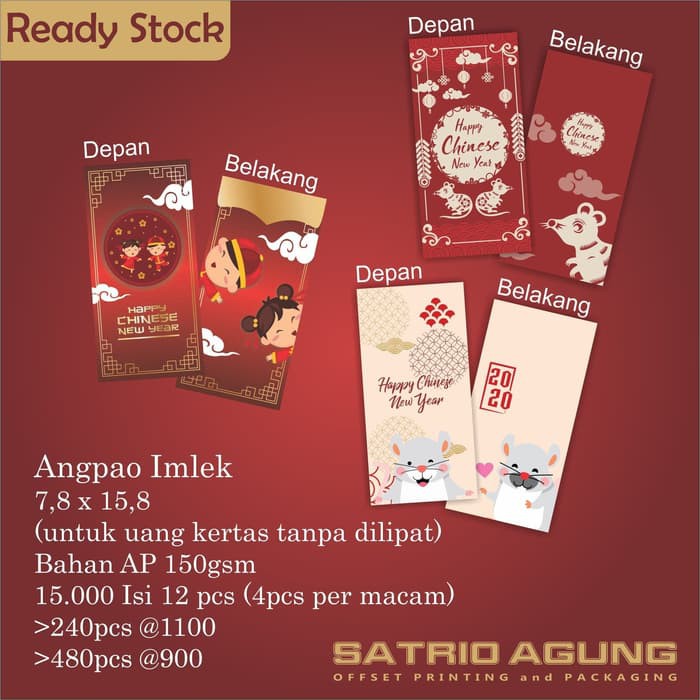 

Promo Angpao Imlek Amplop Sincia CNY Chinese New Year Original