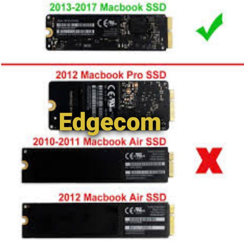 PCIe x4 to SSD MacBook Air/Pro 2013, 2014, 2015, 2016, 2017 Adapter