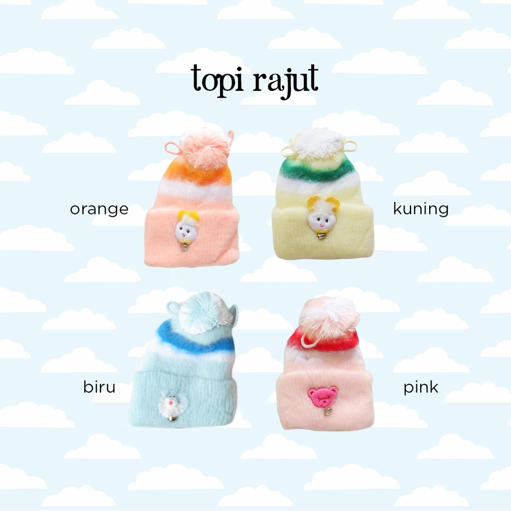 Topi Kain Bayi | Topi Kupluk Rajut Bayi Cewek Cowok