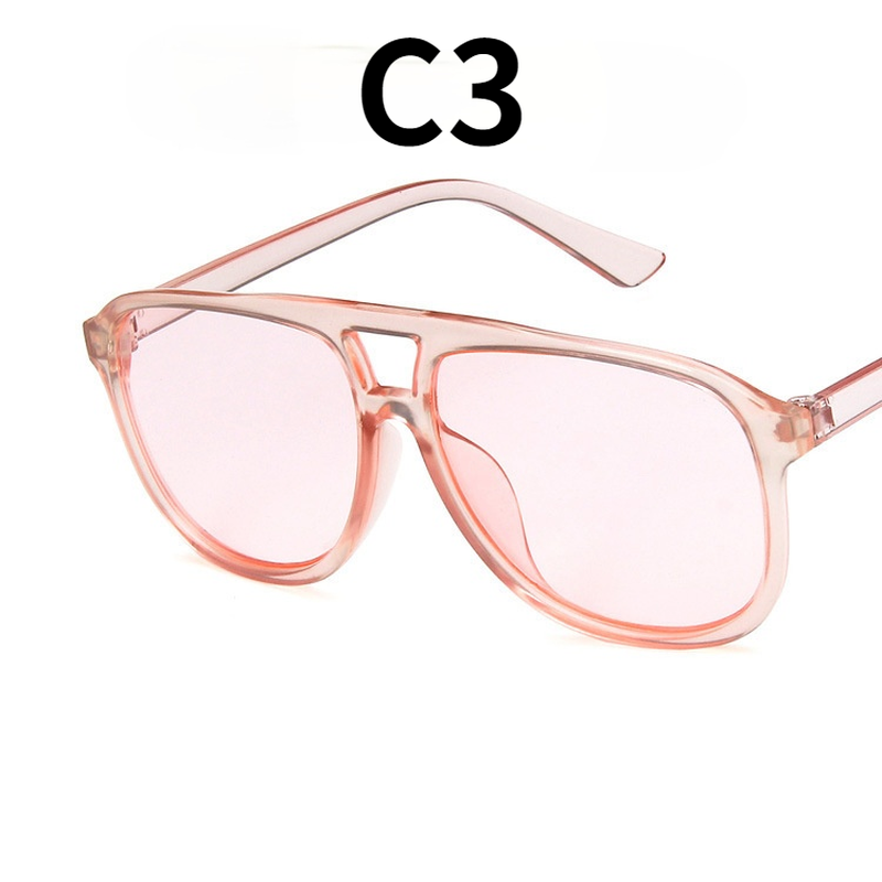 (YUZHU) COD Barat Mode Permen Warna Trend Hip Hop Oversized Bingkai Samudra Shades Wanita