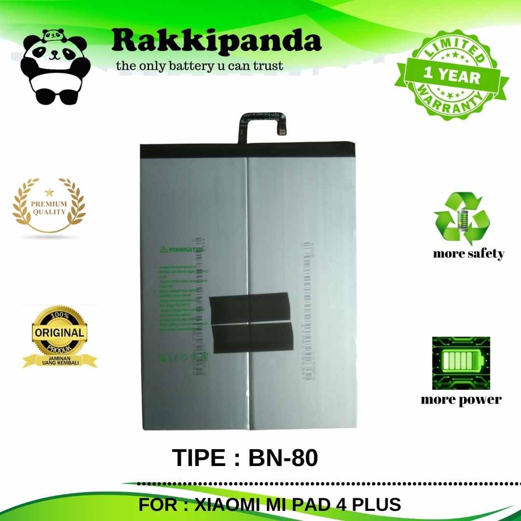 R/K- RakkiPanda - BN80 BN 80 Mi Pad 4 Plus Batre Batrai Baterai