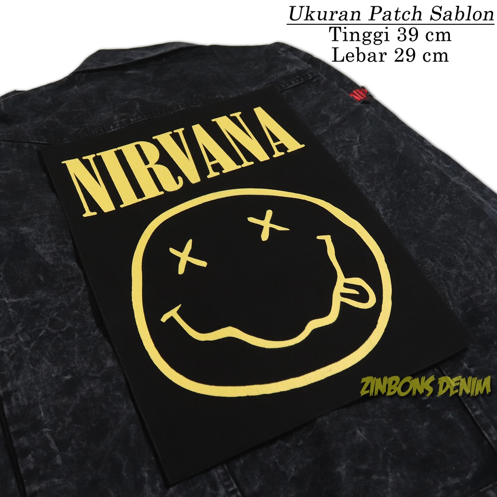 Tempelan Jaket Emblem Patch Backpatch Patch Sablon Nirvana