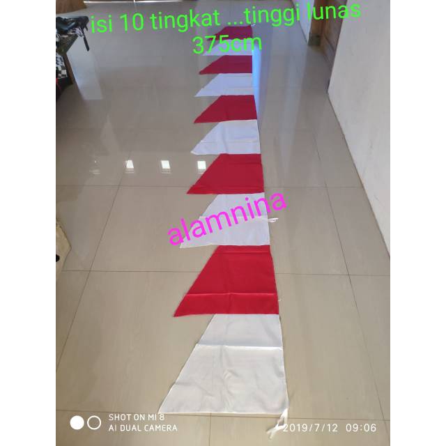 Umbul umbul bendera  merah putih 10 mata