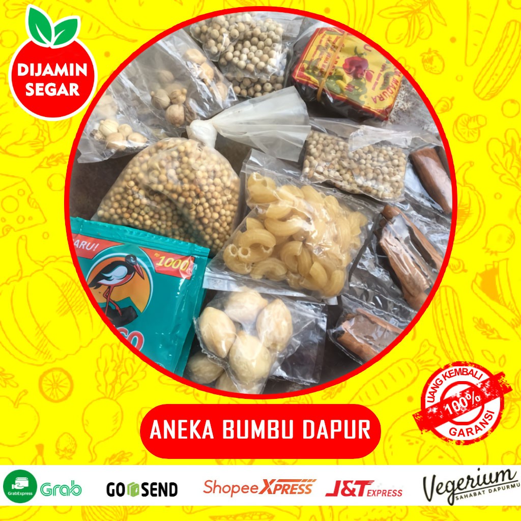 

Penyedap Rasa Aneka Bumbu Kemiri/Lada Putih/Ketumbar/Kayu Manis/Pala/Kapulaga/Asam/Cengkeh/Makaroni