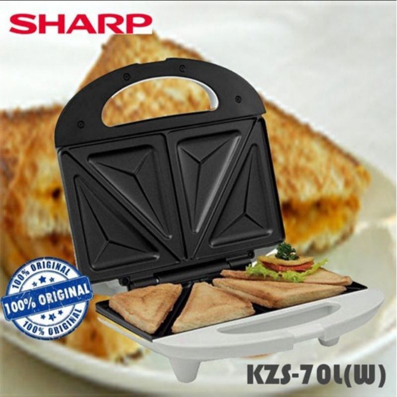 Pemanggang Roti Sandwich Toaster Sharp KZS-70L (W) Original