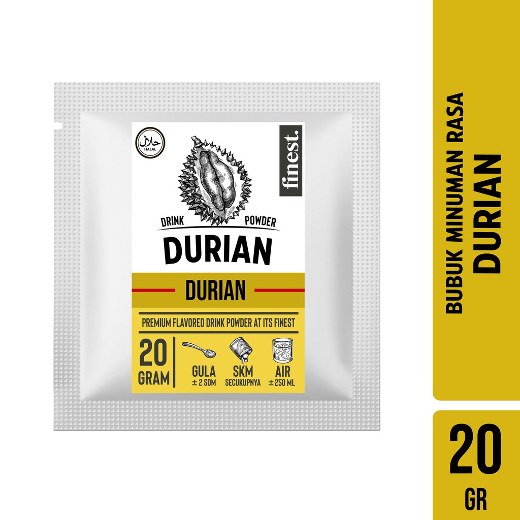 

Bubuk Minuman Rasa Durian Drink Powder Kemasan Sachet 20 Gram