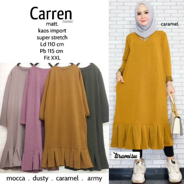 ATASAN KAOS IMPORT CARREN TUNIK BY TIRAMISU