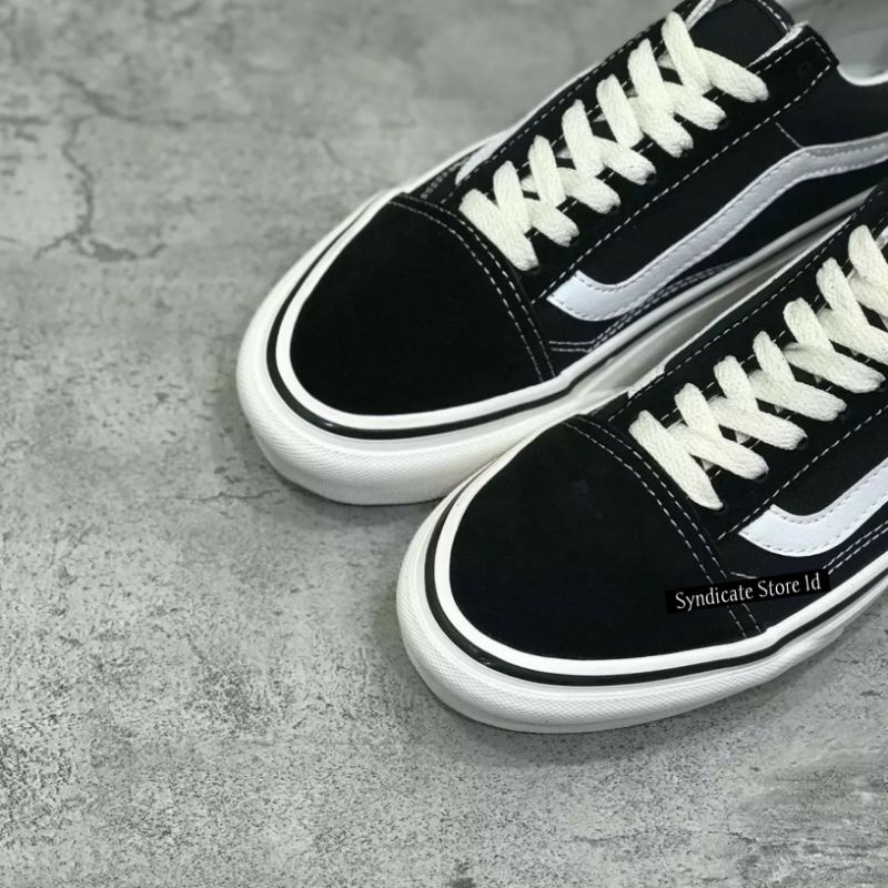 SEPATU VANS OLDSKOOL BLACK WHITE - SNEAKERS VANS OLD SCHOOL PREMIUM IMPORT (BANYAK BONUS) vans original sepatu vans sneakers vans sepatu pria black white