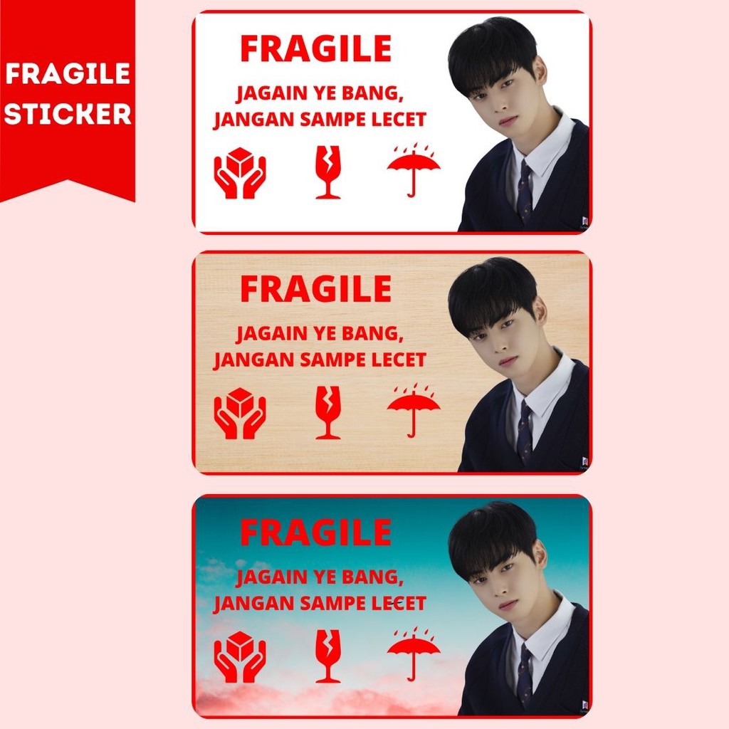 

STICKER FRAGILE CHA EUN WOO | ISI 10pcs