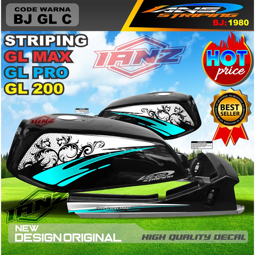 STIKER BODY LIST GL MAX GL PRO GL 100 NEW DESAIN / STIKER GL VARIASI TERBARU / STRIPING GL TERMURAH / COSTUM STRIPING GL TERMURAH