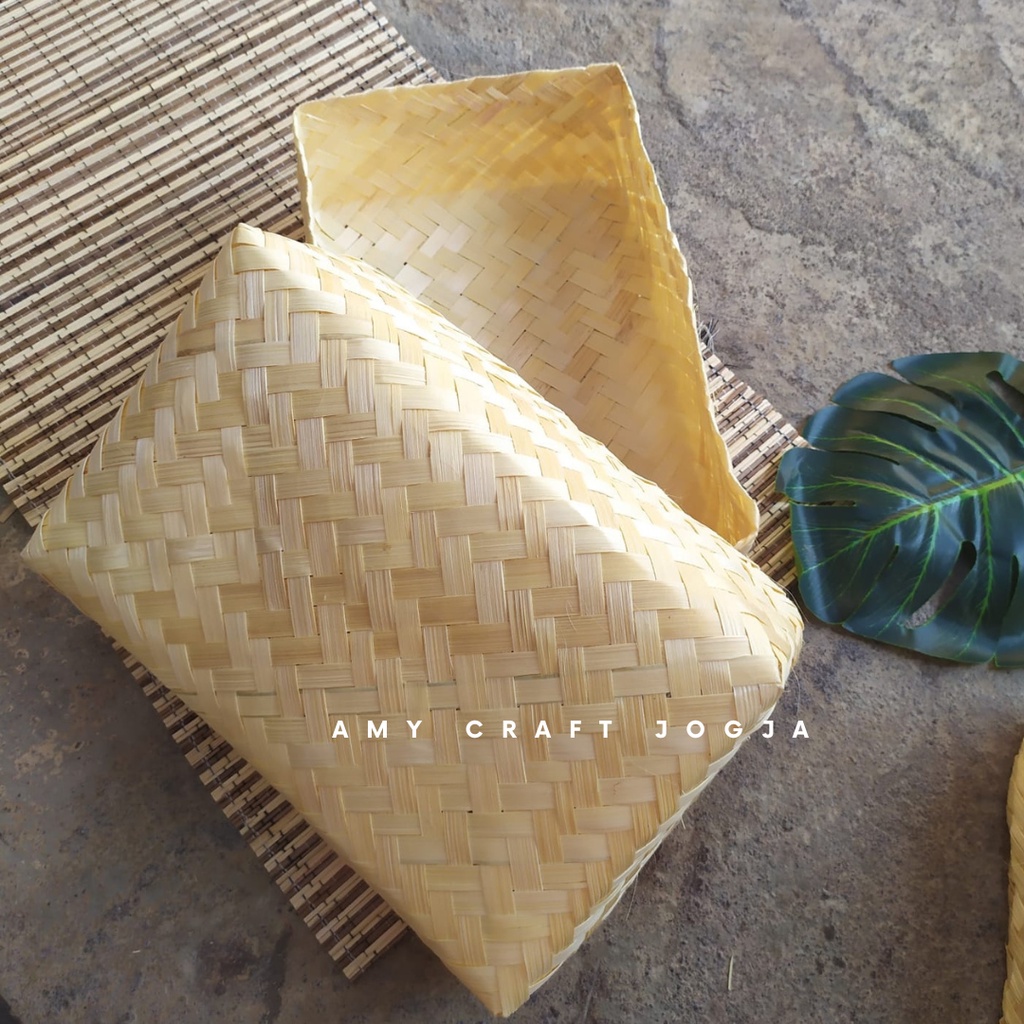 TERBARU besek warna Besek Bambu Persegi Panjang Blicing 20 x 30 x 8 cm/ anyaman bambu/ besek anyaman