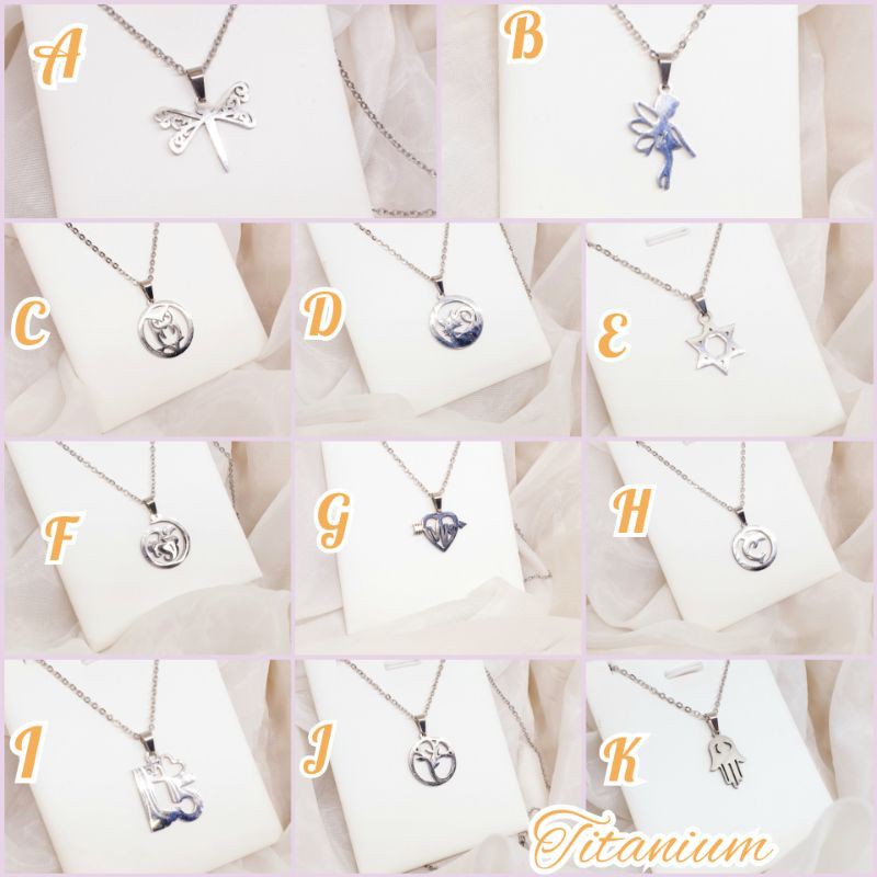 kalung silver titanium asli anti karat selamanya