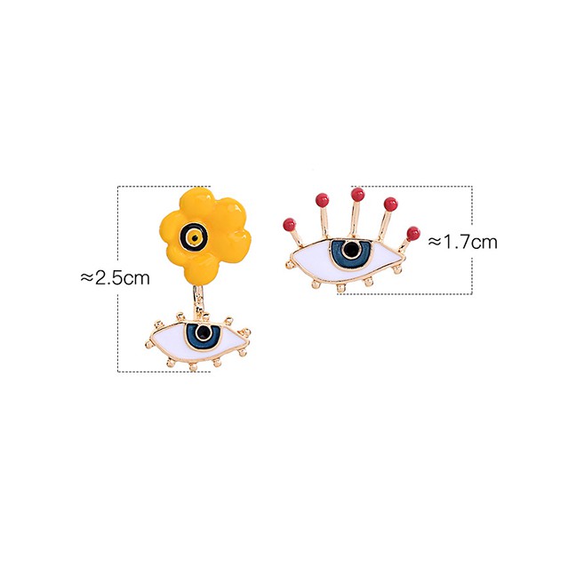 LRC Anting Tusuk Fashion Irregular Eye Stud F83798