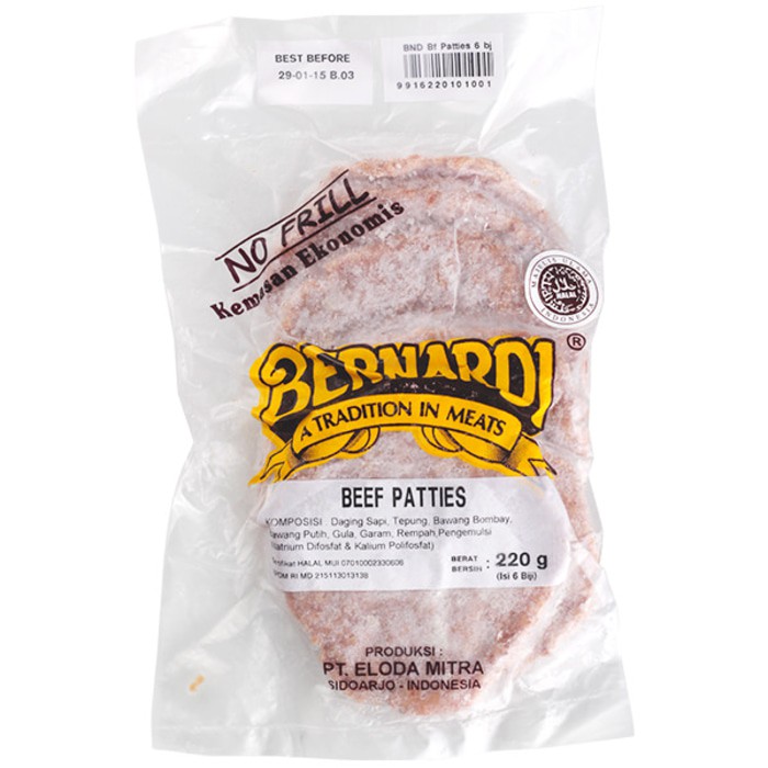 

BERNARDI BEEF PATTIES 220GR 6BJ