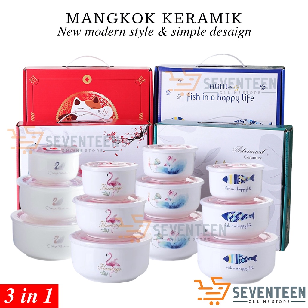 SEVENTEEN MANGKOK SET PREMIUM PERALATAN MAKAN MANGKUK ANTI PANAS KOTAK KADO SOUVENIR SET BINGKISAN HADIAH ULTAH